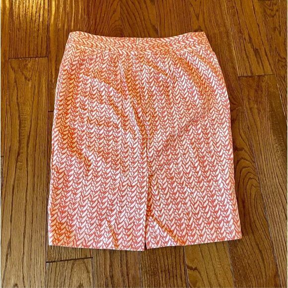Cynthia rowley orange chevron abstract pencil skirt 4 - Picture 6 of 6